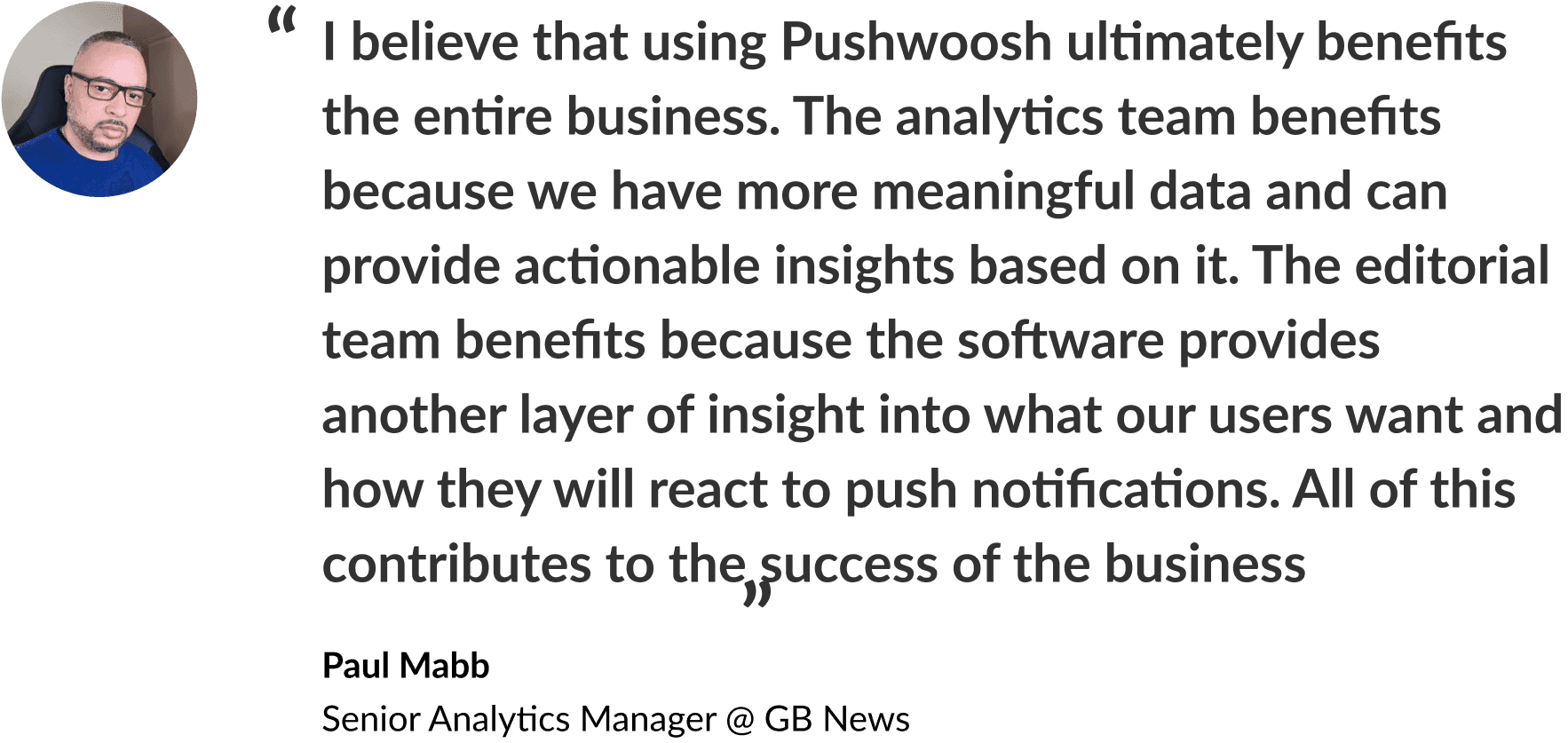 GBNews Pushwoosh quote