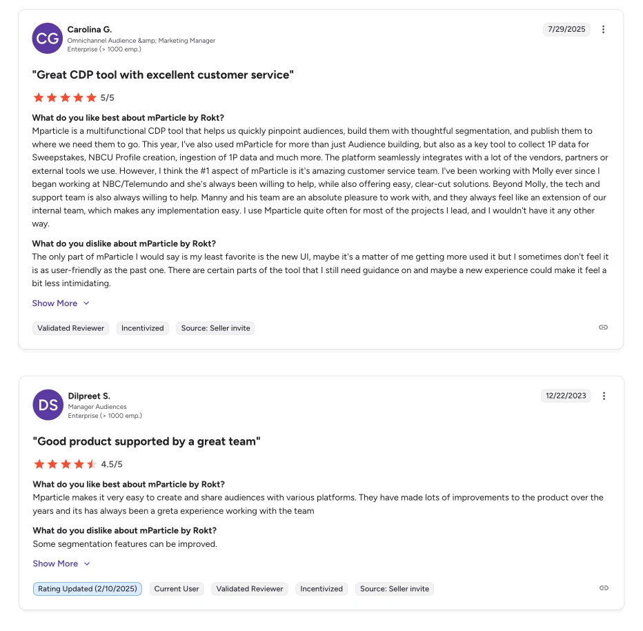 mParticle customer engagement tool review